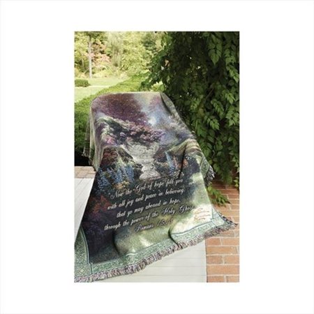 MANUAL WOODWORKERS & WEAVERS Manual Woodworkers and Weavers ATGOHV The Garden Of Hope With Verse Tapestry Throw Blanket Fashionable Jacquard Woven 50 X 60 in. ATGOHV